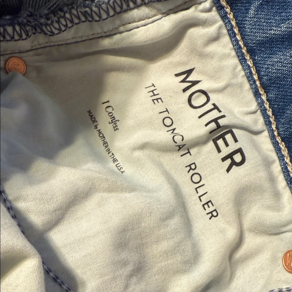 MOTHER Wide Leg superior the tomcat roller I confess 27 jeans high rise - Picture 4 of 4